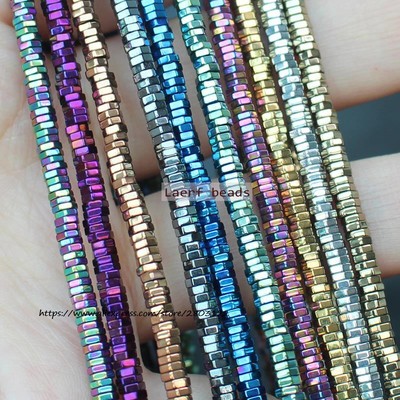 Hematite Hexagonal Plate Bead Shining Spacer Beads DIY Necklace Bracelet 380Pcs