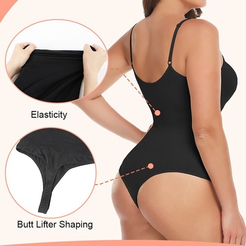 Women's Slimming Full Body Shaper Seamless Firm Tummy Control Shapewear Bodysuit - Picture 24 of 45