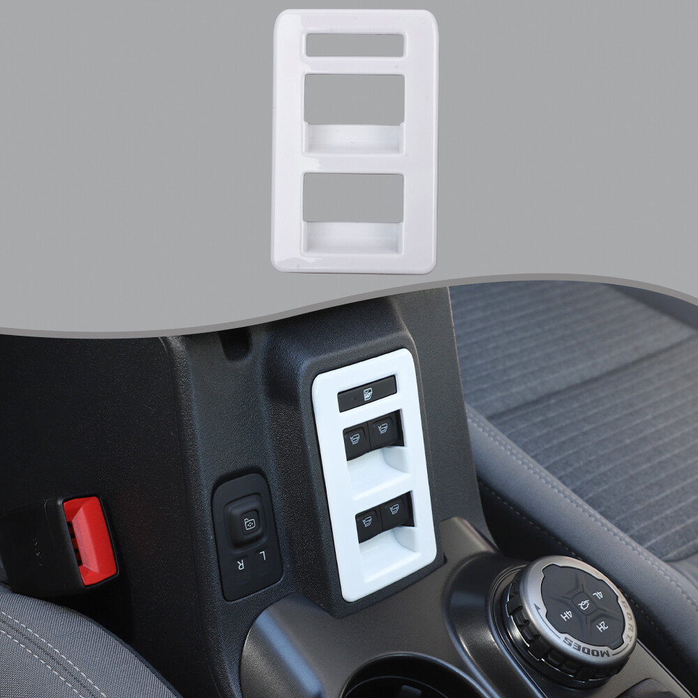 Interior Window Switch Cover Trim Bezels For Ford Bronco 2021+ White Accessories
