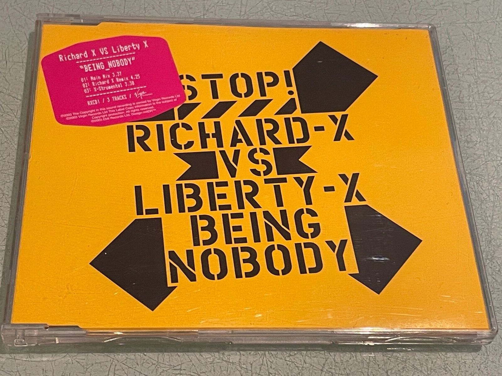 Richard X Vs Liberty X - Being Nobody - 3 Track CD Single - 2003 Virgin Records