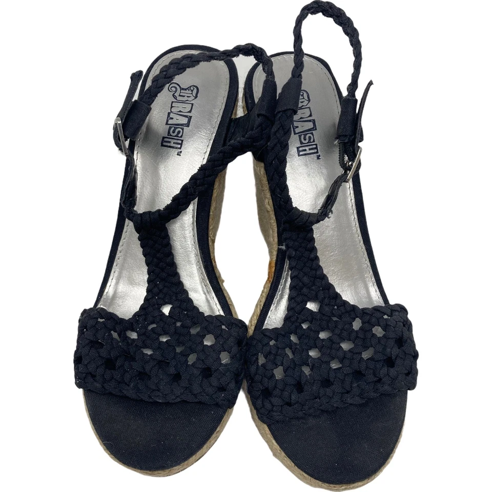 Brash Zapatos Negro Puntera Abierta Alpargata Mujer Talla 7  Foto 4 de 4