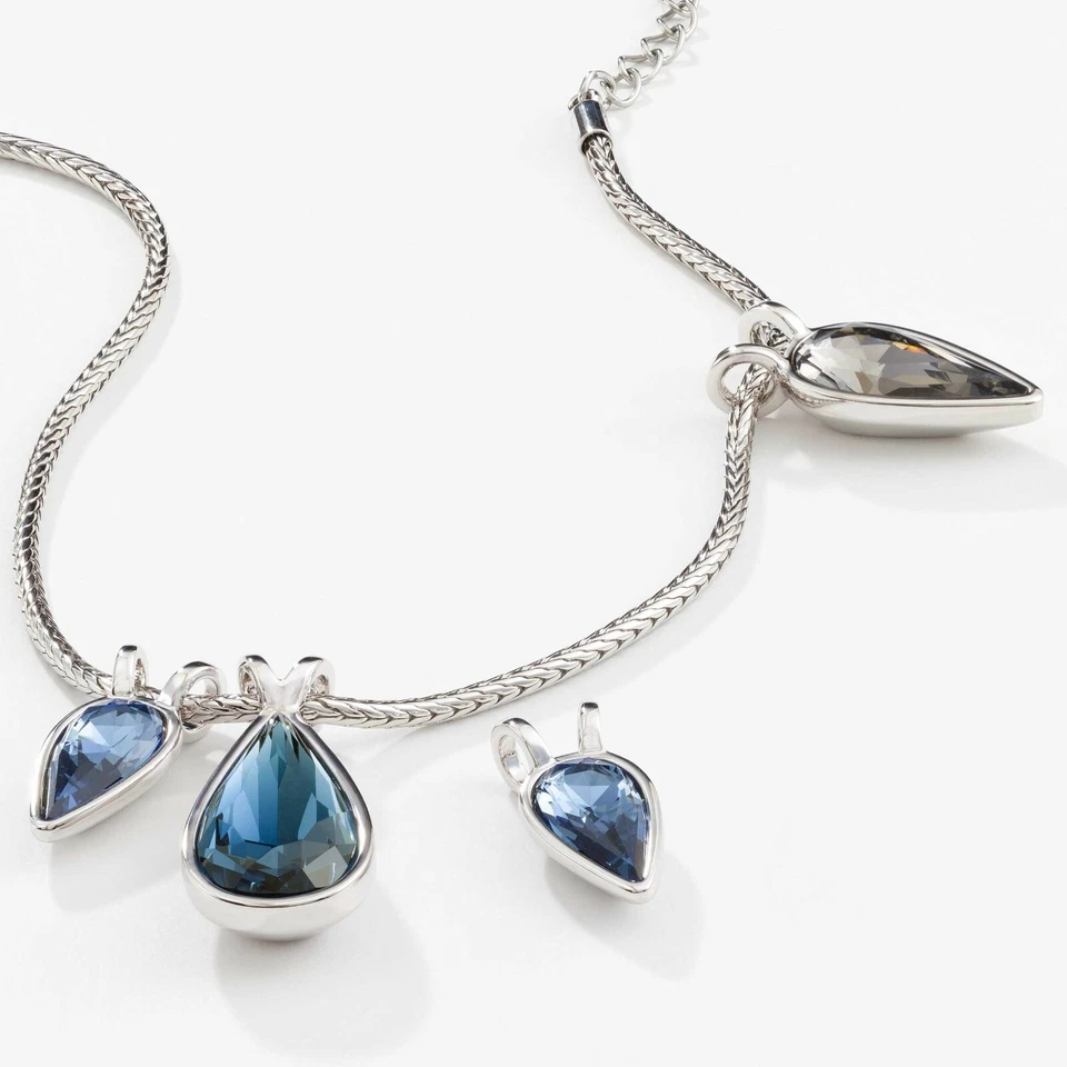 Collar de piedra de toque cristal Swarovski cambia tu mente azul looks infinitos nuevo en caja Foto 2 de 4