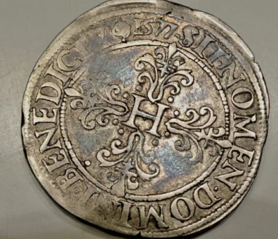 HENRI III ROI de FRANCE /POLOGNE FRANC 1577 B + ROUEN RARE - Photo 1/2