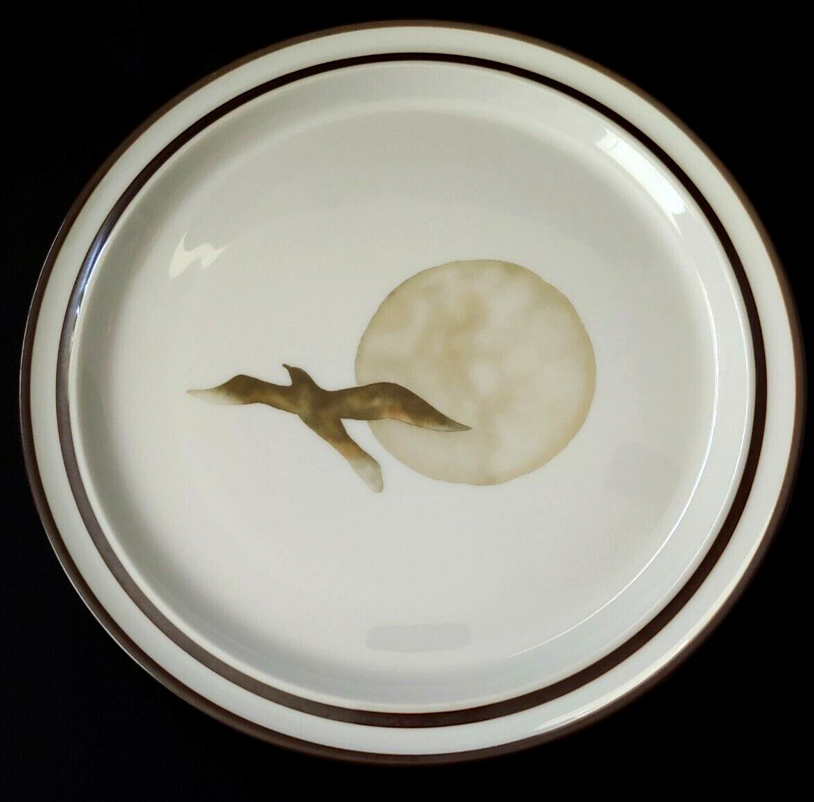 Set Of 2 Noritake Stoneware Moon Flight Dinner Plates 10 5/8