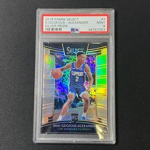 2018-19 Select Shai Gilgeous-Alexander RC Silver Prizms Concourse #7 PSA 9 SGA