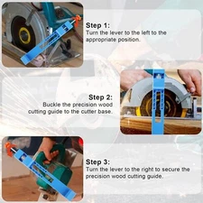 Adjustable base guide for precision wood cutting with electriccircularsawmilling