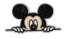 MICKEY MOUSE - PEEKING - SMALL - Embroidered Iron-On/Sew Patch