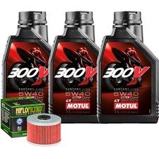 Kit D'Entretien Huile Motul 300V 5W40 + Filtre Pour Honda TLR 250 1985>1987