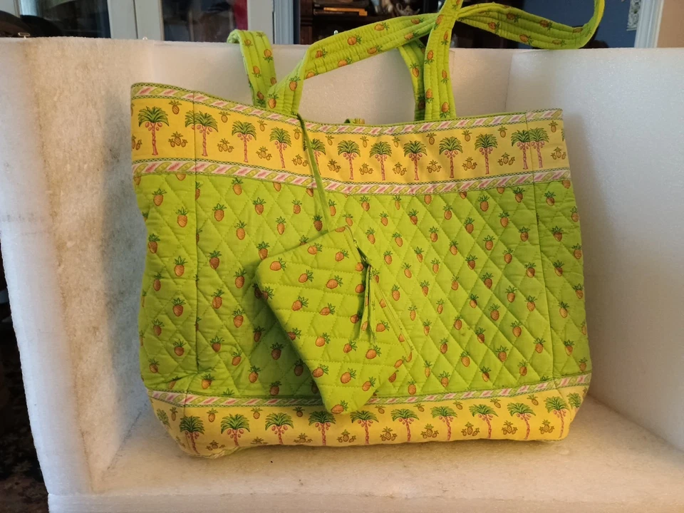 Bolso de Mano Acolchado Grande Maggie B Estampado de Piña Bolso de Hombro Bolso Cartera... Foto 3 de 4