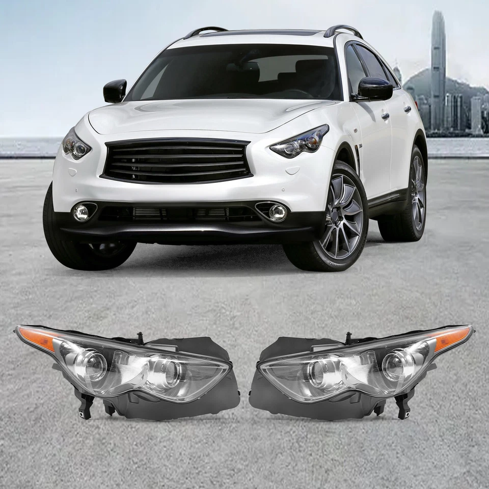 For 09-17 INFINITI FX35 FX37 FX50 QX70 Xenon/HID Headlamps Left+Right Headlights — 第 3/4 张图片