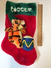 Santa's Best Christmas TIGGER Plush Stocking 16" long