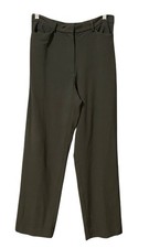 Liz Claiborne Lizsport Womens Pants Petite 10 Dress Dark Olive Green Straight