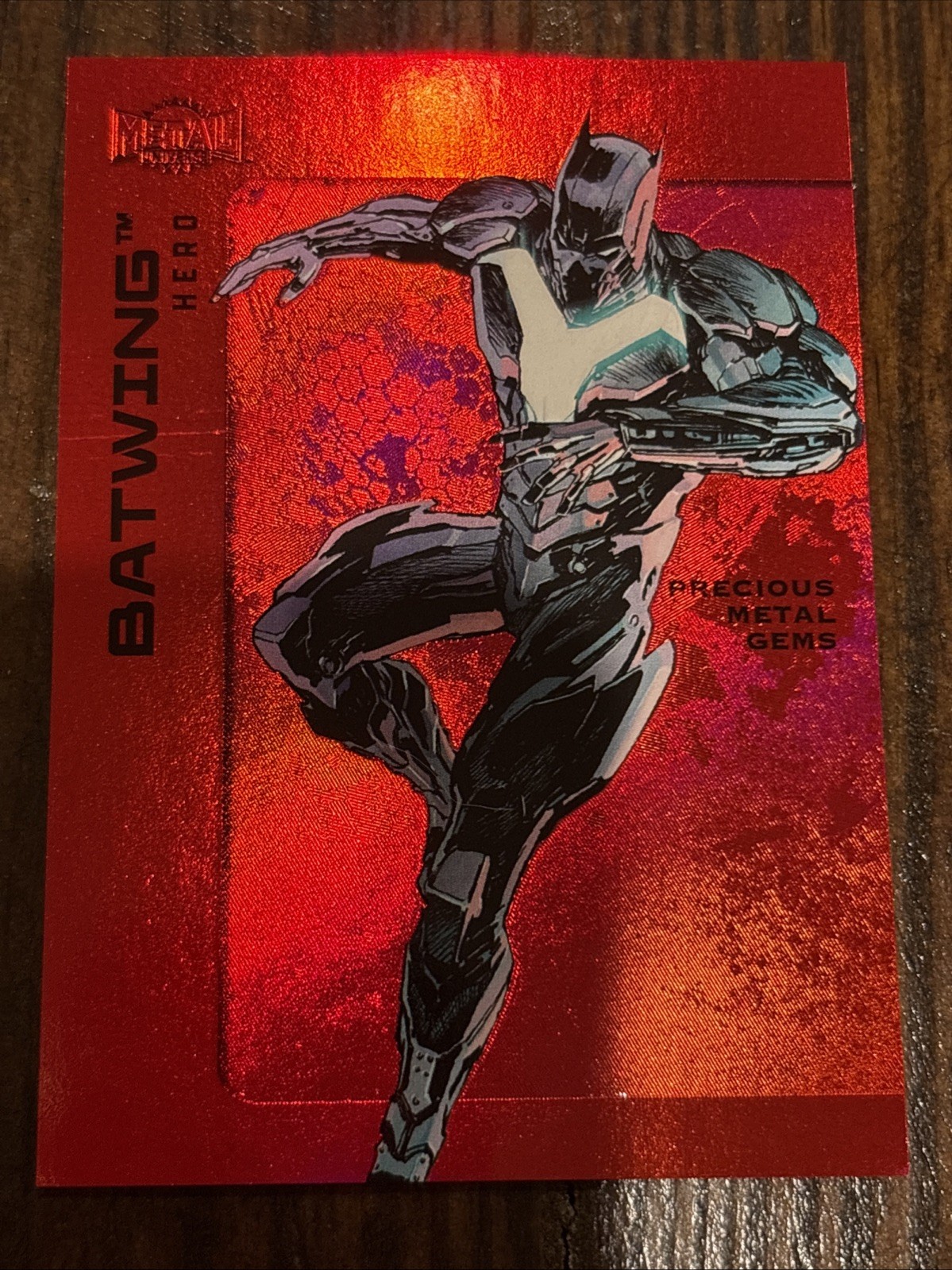 2025 Skybox Metal Universe Batman PMG Red 78/100 Batwing #86