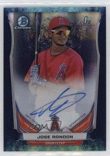 2014 Bowman Chrome Prospect Bubbles Refractor 66/99 Jose Rondon Auto 4n0