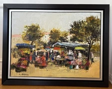 Michel Jouenne (1933-2021) France Original Oil on Canvas Painting - 46” x 35”