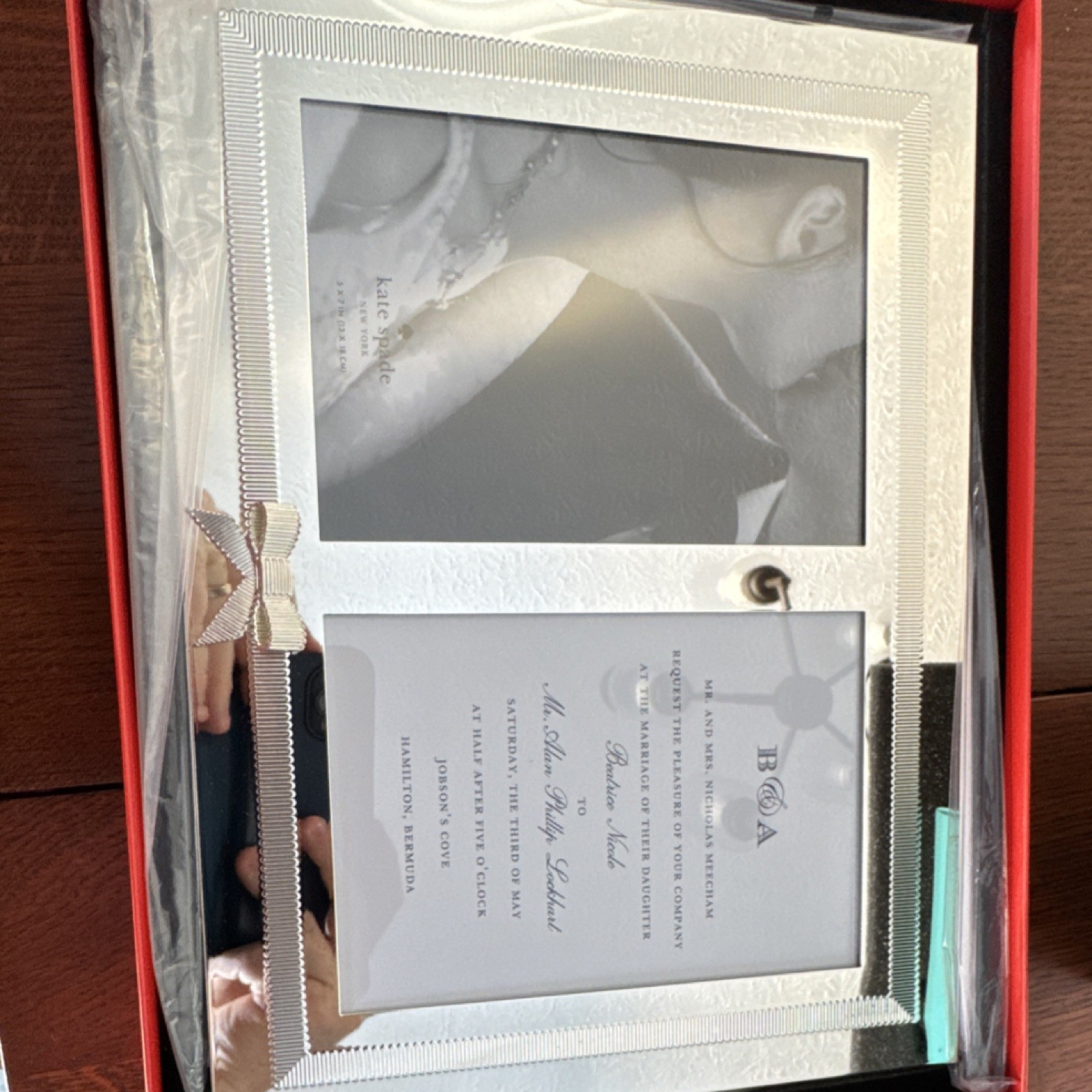 kate spade new york Grace Avenue Double Invitation Frame Silverplate 5x7" thumbnail 2