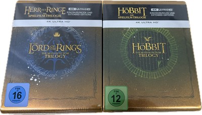 SET BUNDLE Der Herr Der Ringe & Der Hobbit Trilogie (4K Edition Steelbook) NEU