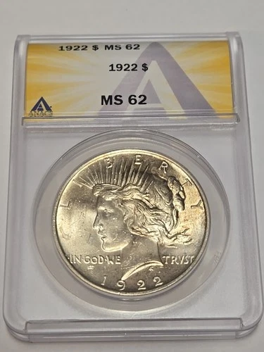 1922 Peace Dollar $1 ANACS MS62