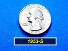 1953-S  Washington  Quarter ➪ "XF-AU" Condition as Pictured  ➪ 253S
