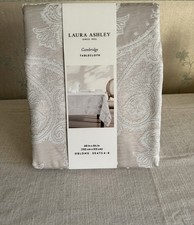 Laura Ashley Tablecloth- Cambridge Paisley Design -Natural