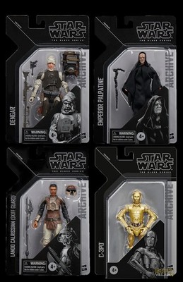 Star Wars Black Series Archive Action Figure Wave 4 Lando C-3PO Emperor Dengar