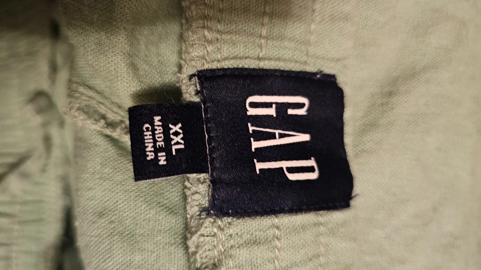 Calça de linho GAP / Feminina / XXL / AZUL-PETRÓLEO - Imagem 3 de 4