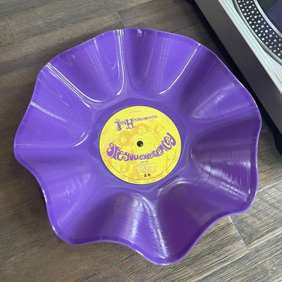 Record Bowl - Upcycled & Repurposed PURPLE Bowl Jimi Hendrix Are You Experienced
