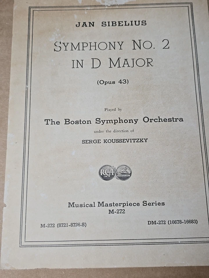 Sibelius Symphony No. 2 in D Major Op 43 Boston Symphony Orchestra RCA VTG READ - Image 4 of 4