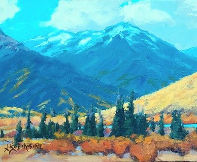 Original Oil Painting Million Dollar View Silverton CO Landscape 9x12 Signed Art