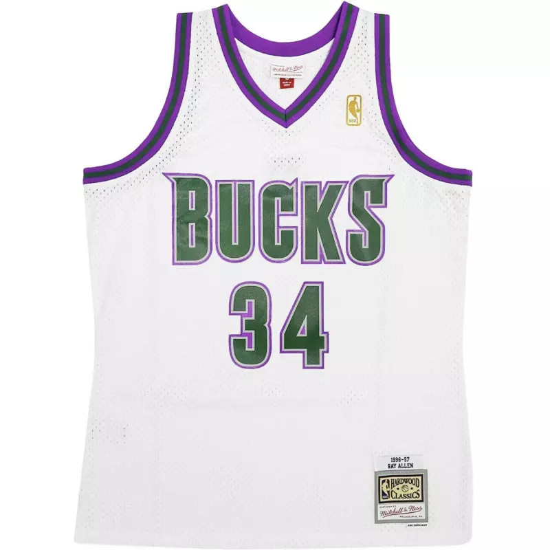 Maillot NBA Ray Allen Bucks Mitchell & Ness Hardwood Classic en maille premium