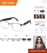 Bluetooth Audio Smart Glasses, Blue Light Glasses for Women Men, Remote Shoot...