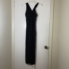 NEW! ASOS DESIGN twisted asymmetric off shoulder midi black bodycon dress US 6