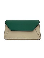 Marni Card Case Green Leather Slim Wallet Used