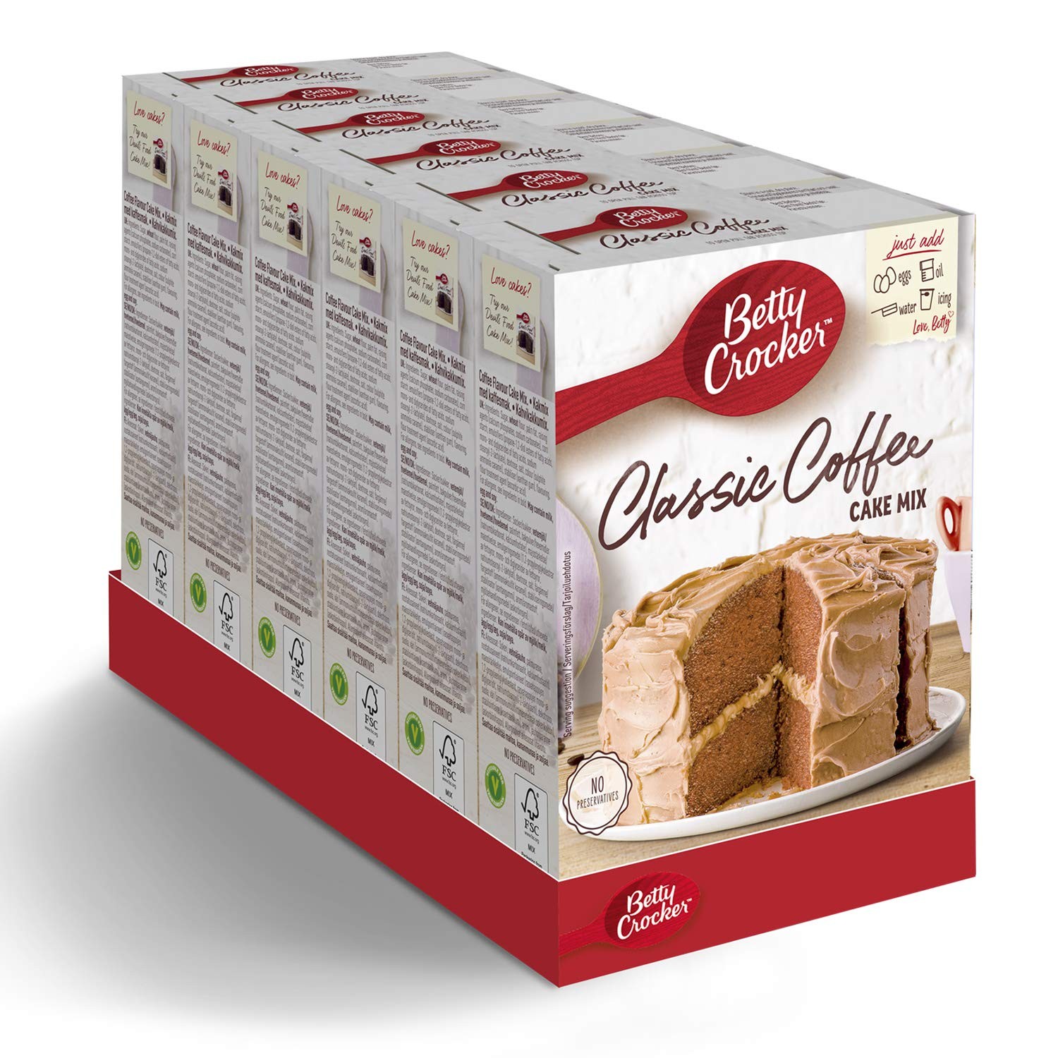 Betty Crocker Classic Coffee Cake Mix 425g – Value Pack of 6 Delicious Kits