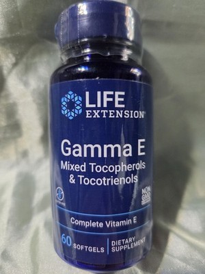 Life Extension Gamma E Mixed Tocopherols & Tocotrienols 60 sofgels/ Sealed OTC