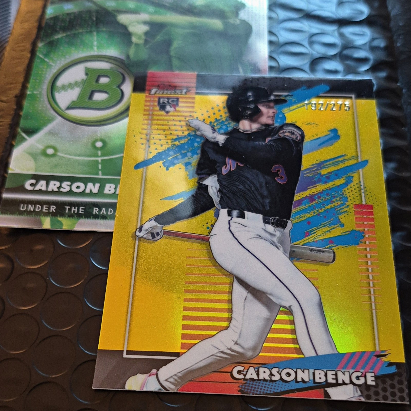 Topps Carson Benge 2026 Mets Finest RC /275 Bowman Chrome Under the Radar UR-12