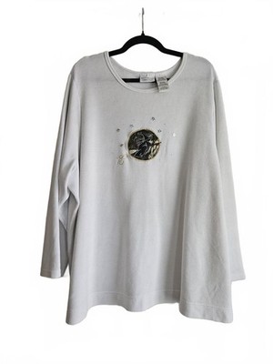 White Stag Women's Halloween Inspired Plus Long Sleeve Crew Neck Shirt 26W/28W