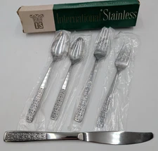 Insico International Stainless Silver Flatware Serenata 5 Pcs Place Setting NEW