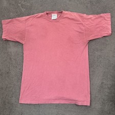 Vintage 90s Fashion Gear blank t-shirt size large salmon color pink usa made