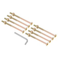 M6 X 110Mm Bunk Bed Bolts, 8 Pack Hex Drive Socket Cap Barrel Screws Bolt Nuts A