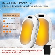 Magnetic 3 in 1 Rechargeable Hand Warmer 10000mAh Pocketable Heater Ski Snow