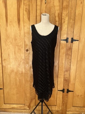 Jeffrey & Dara By Linda Hutley  and Evelyn Black  Sheer Dress Sleeveless Size 18