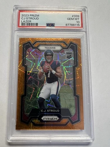 2023 Panini Prizm C.J. Stroud Lazer PSA 10 Gem Mint #339 RC Rookie Texans