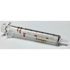 Fortuna 7.102-29 Reusable Glass Syringe, Glass Luer, 3 Ml