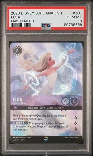 2023 Lorcana Elsa - Spirit of Winter The First Chapter Enchanted #207 PSA 10