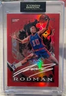 DENNIS RODMAN X TYSON BECK MOTOR CITY RED FOIL LIMITED AUTO Trading Card NBA