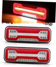 LED Truck Trailer Tail Lights 10-30V, 74LEDs Stop Brake Turn Signal Tail