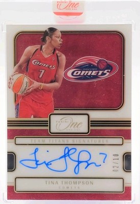 TINA THOMPSON /10   2025 PANINI ONE AND ONE TEAM TITAN SIGNATURES  No. TTS-TT