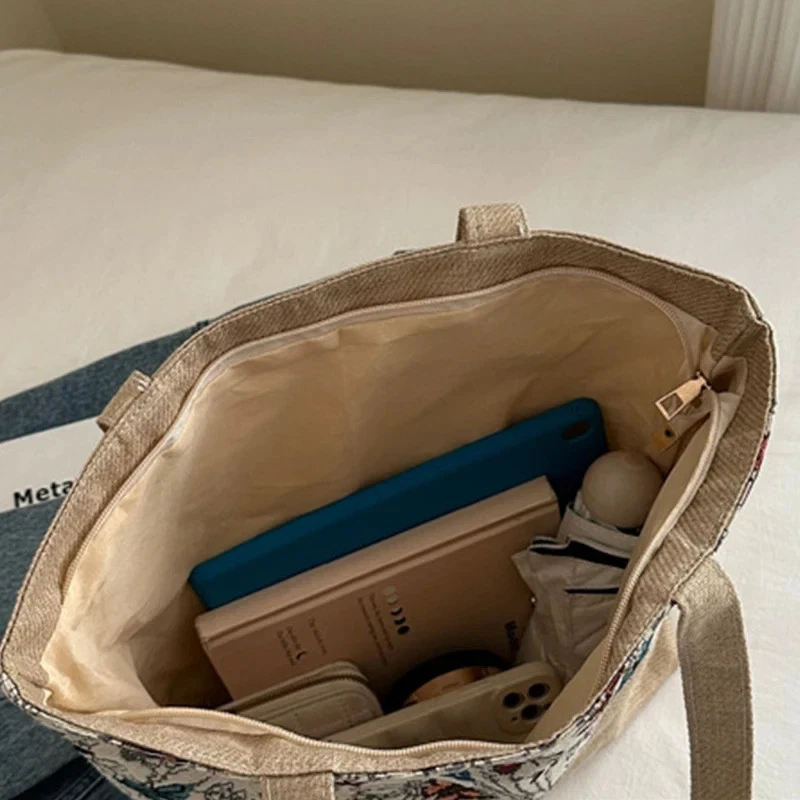 Bolso de playa de gran tamaño para mujeres Bolso de mano Bolso de mano de mar Bolso de compras para damas Foto 2 de 4