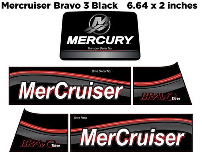 #ad MERCRUISER BRAVO THREE SELF ADHESIVE VINYL WATERPROOF STICKER DECAL $17.50